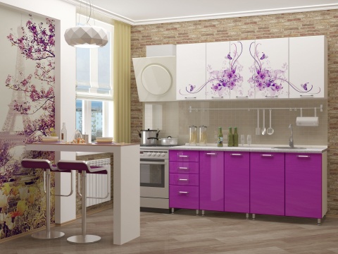 Кухонный Гарнитур Вдохновение Фотопечать МДФ 1,6 м.